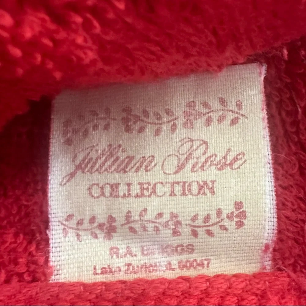 VTG Jillian Rose Goose Bath Towel Set Red Plaid Trim 80s 90s Cottagecore Holiday